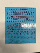 DMC Decals B13 Letters, mixed sizes, Red